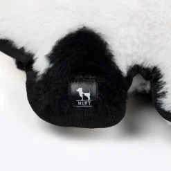 HUFT Mister Mooster Squeaky Cuddle Plush Toy For Dog - Black & White