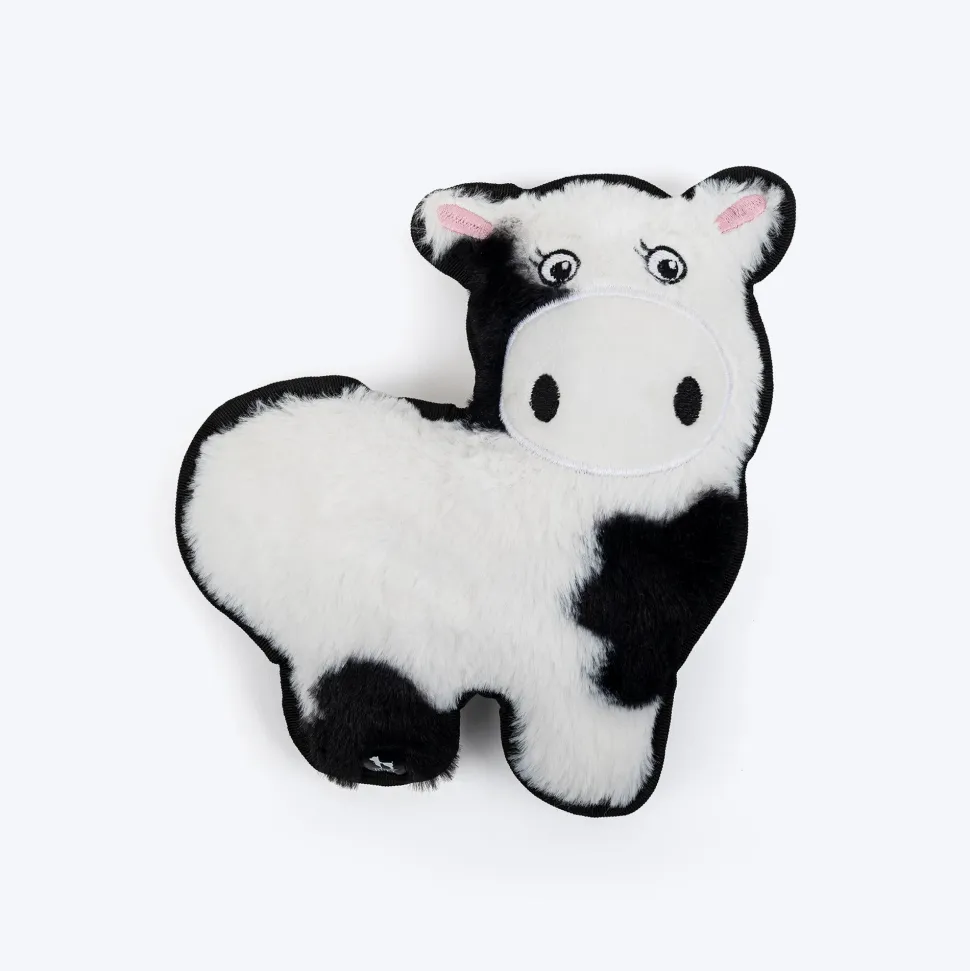 HUFT Mister Mooster Squeaky Cuddle Plush Toy For Dog - Black & White