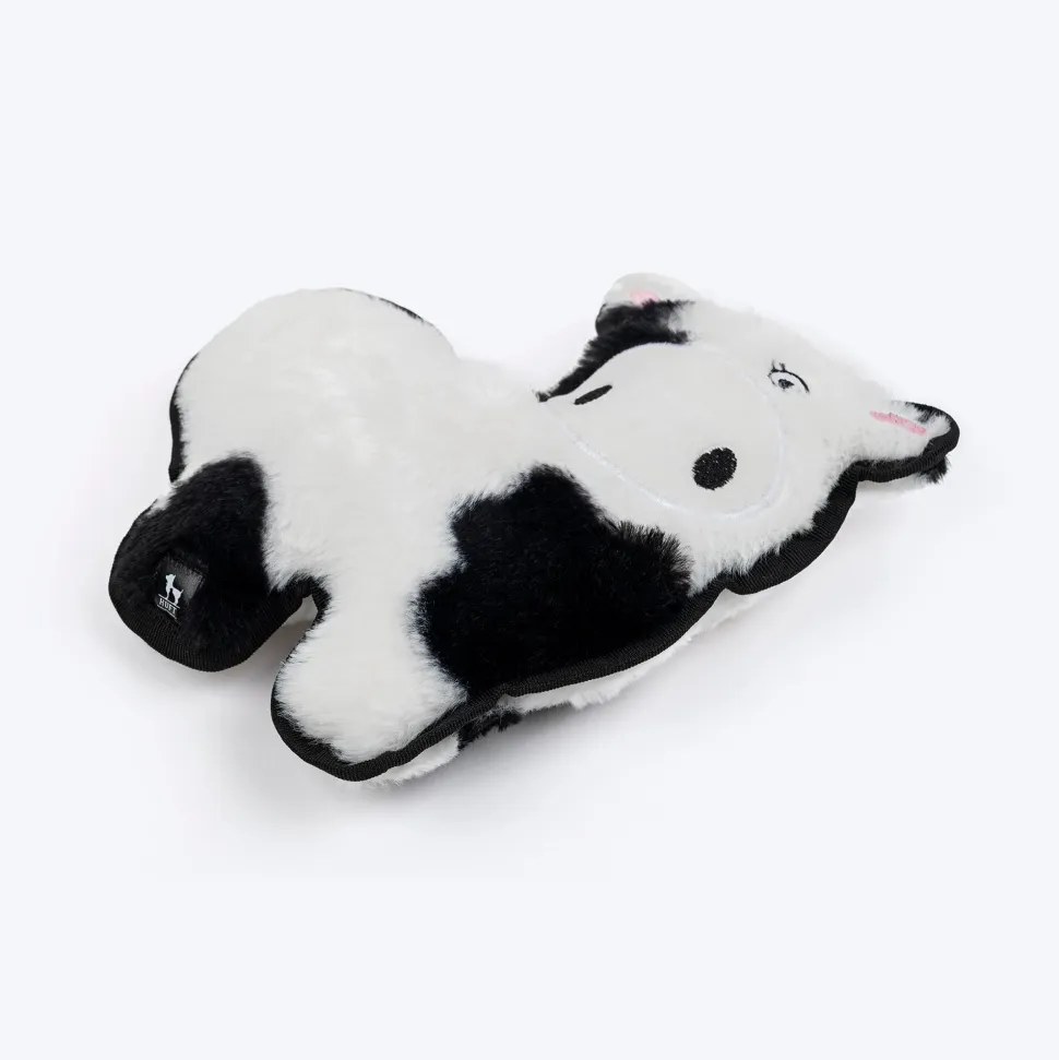 HUFT Mister Mooster Squeaky Cuddle Plush Toy For Dog - Black & White