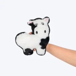 HUFT Mister Mooster Squeaky Cuddle Plush Toy For Dog - Black & White