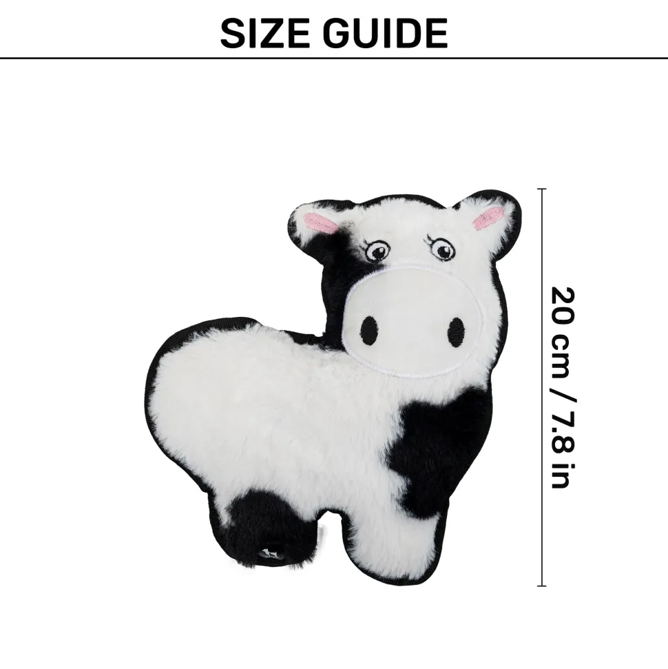 HUFT Mister Mooster Squeaky Cuddle Plush Toy For Dog - Black & White
