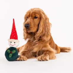 HUFT Mr. Mistletoe Cuddle Dog Toy (Red and Green)