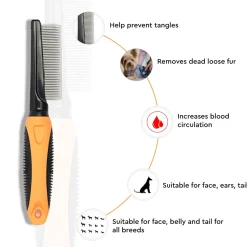 HUFT Narrow Tooth Comb For Dogs & Cats