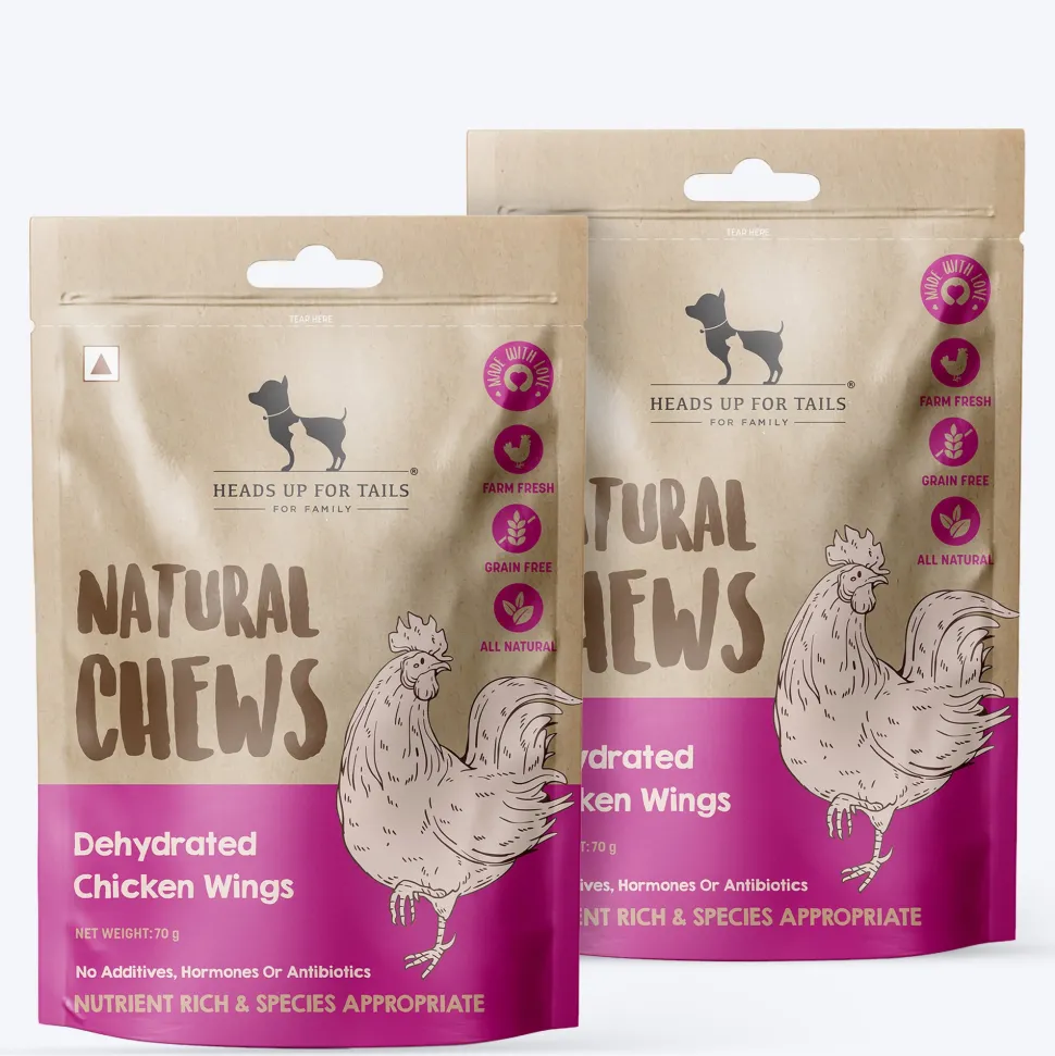 HUFT Natural Chews - Dehydrated Chicken Wings For Dog - 70g