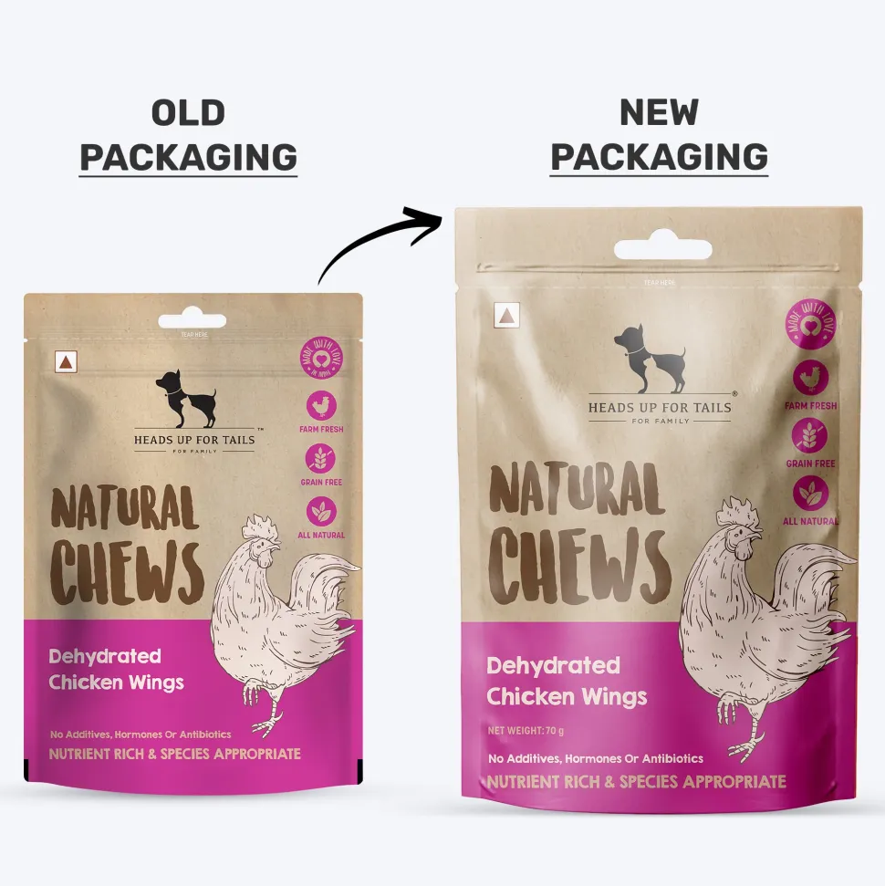 HUFT Natural Chews - Dehydrated Chicken Wings For Dog - 70g