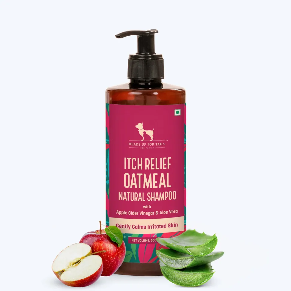 HUFT Natural Itch Relief Oatmeal Shampoo For Dog - Apple Cider Vinegar & Aloe Vera
