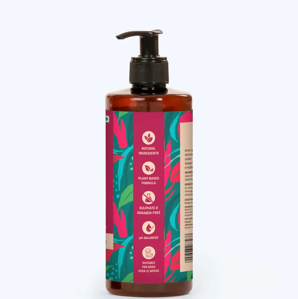 HUFT Natural Itch Relief Oatmeal Shampoo For Dog - Apple Cider Vinegar & Aloe Vera
