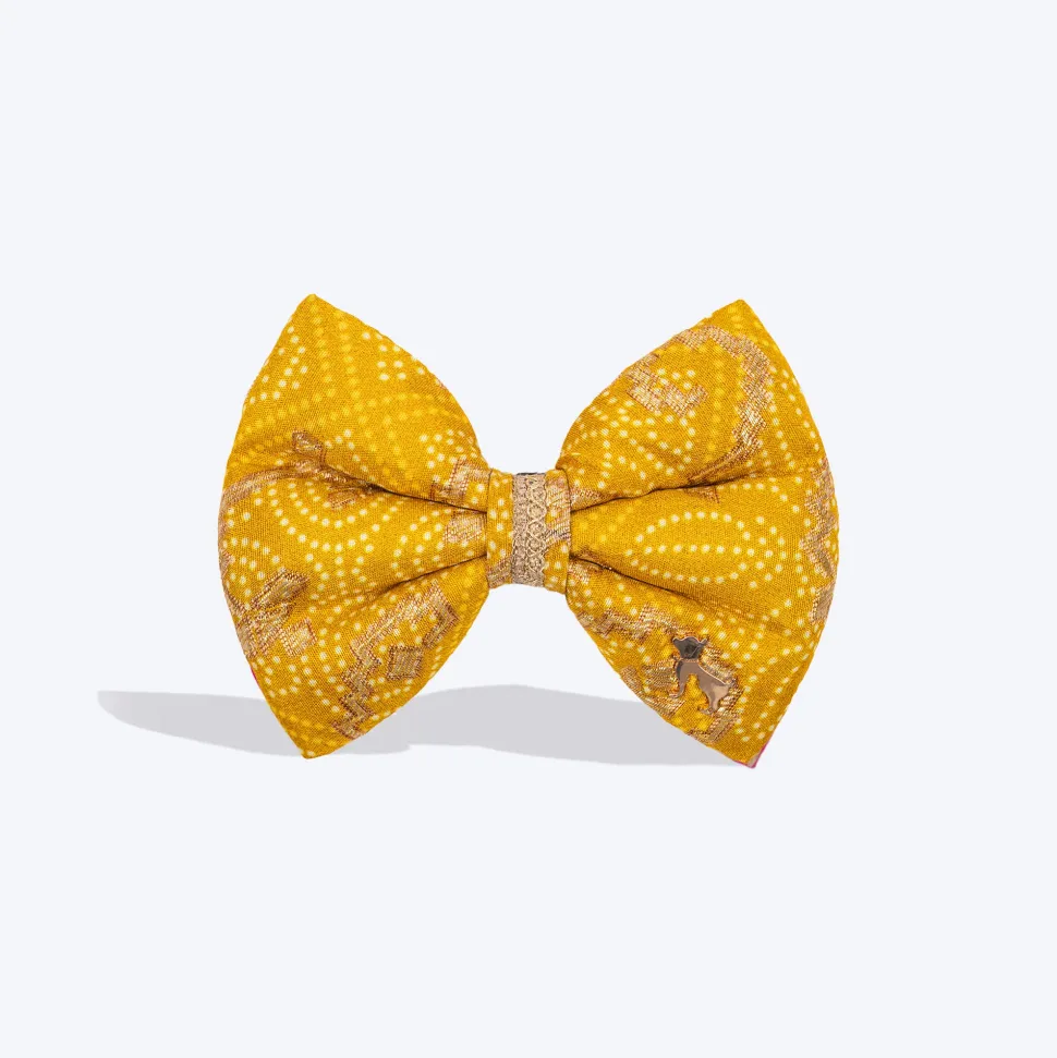 HUFT Noori Bow Tie For Dog - Yellow
