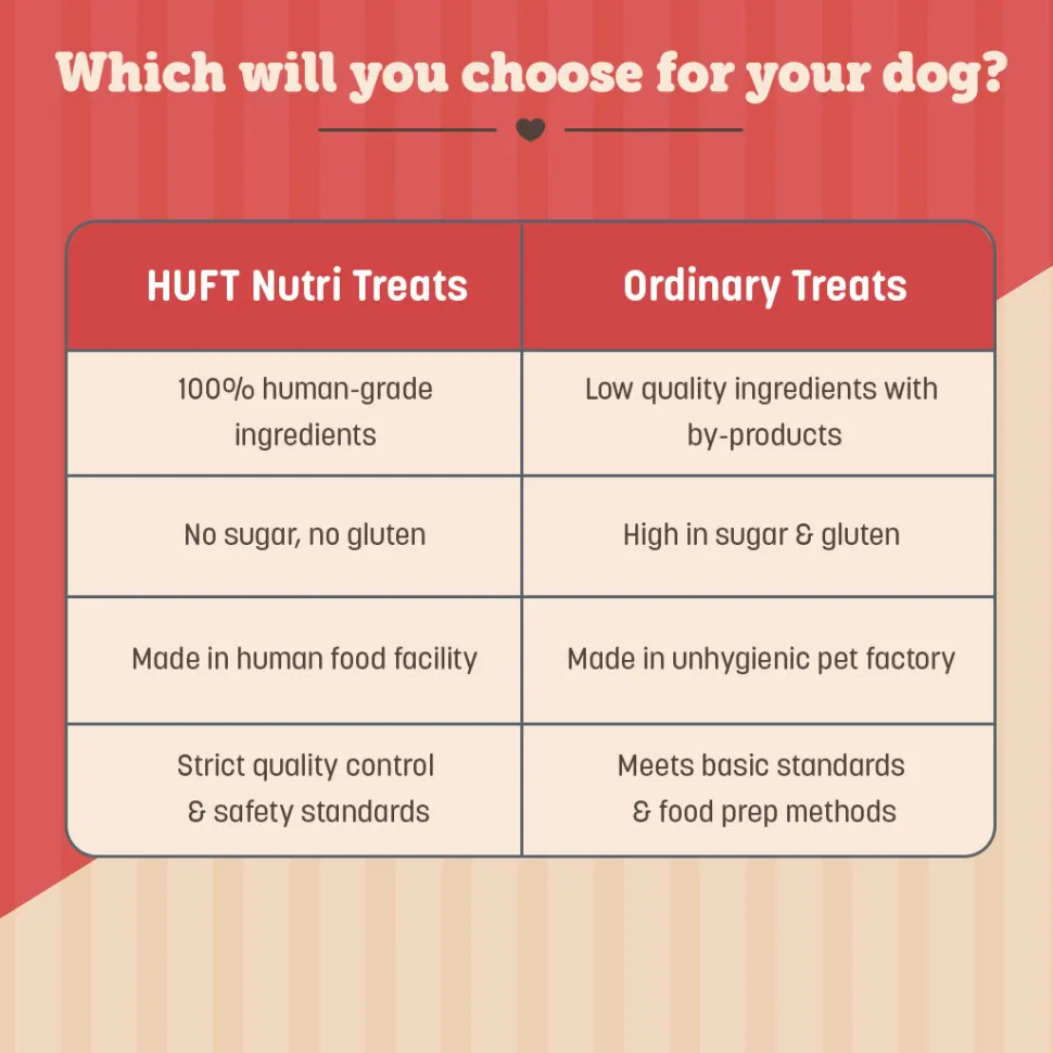 HUFT Nutri Treats For Dogs - Skin & Coat Support - 150 g
