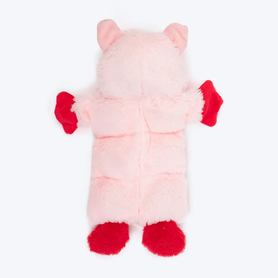 HUFT Oink-a-lot Squeaky Plush Toy For Dog - Pink