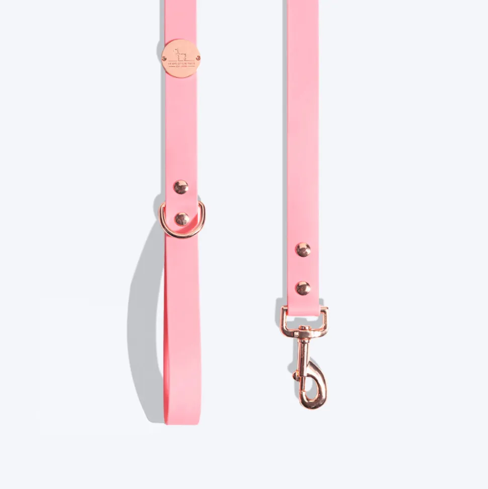 HUFT Pastel Pawprint Rain Friendly Dog Leash - Pink - 1.2 m