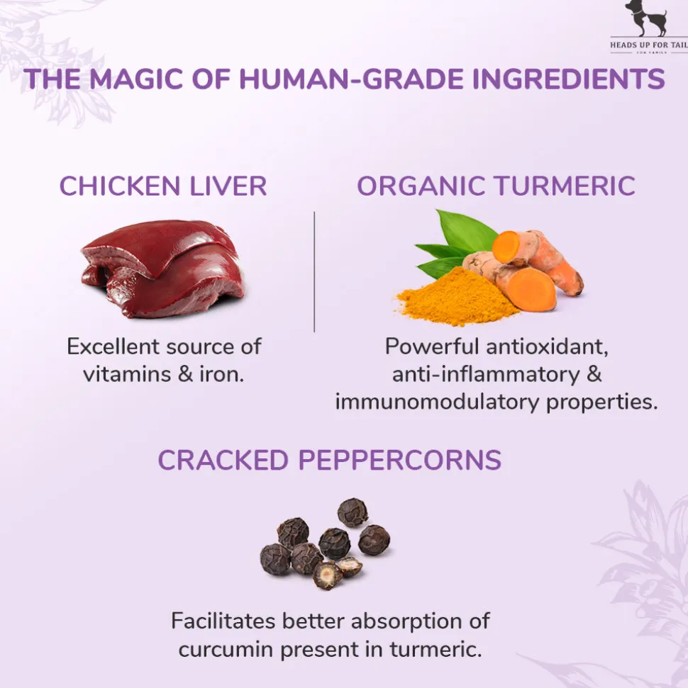 HUFT Pawcrafted Treat & Wet Food Combo: Chicken Liver & Grain For Dogs