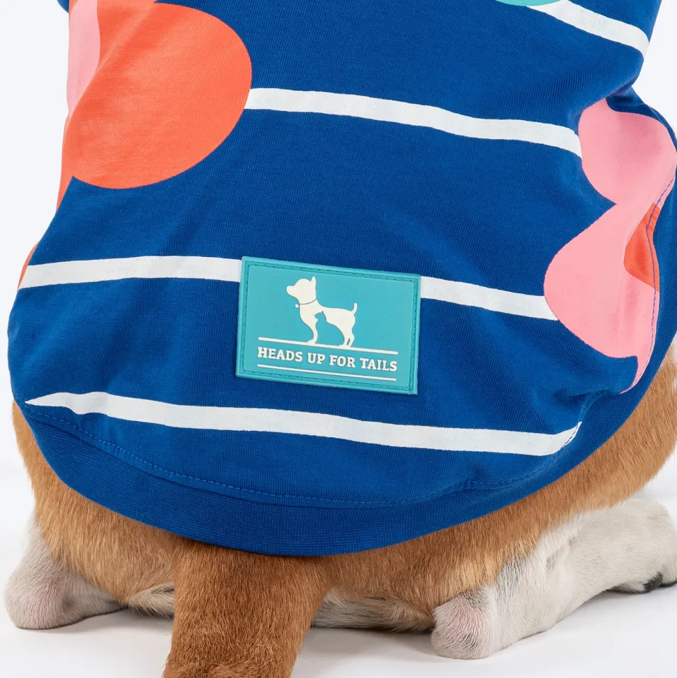 HUFT Petal Play T-Shirt For Dog - Blue