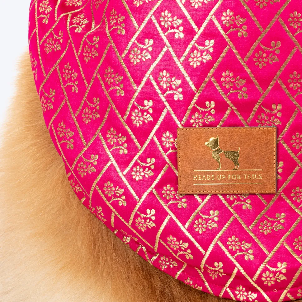 HUFT Petals & Pyaar Brocade Sherwani For Dog & Cat - Rani Pink