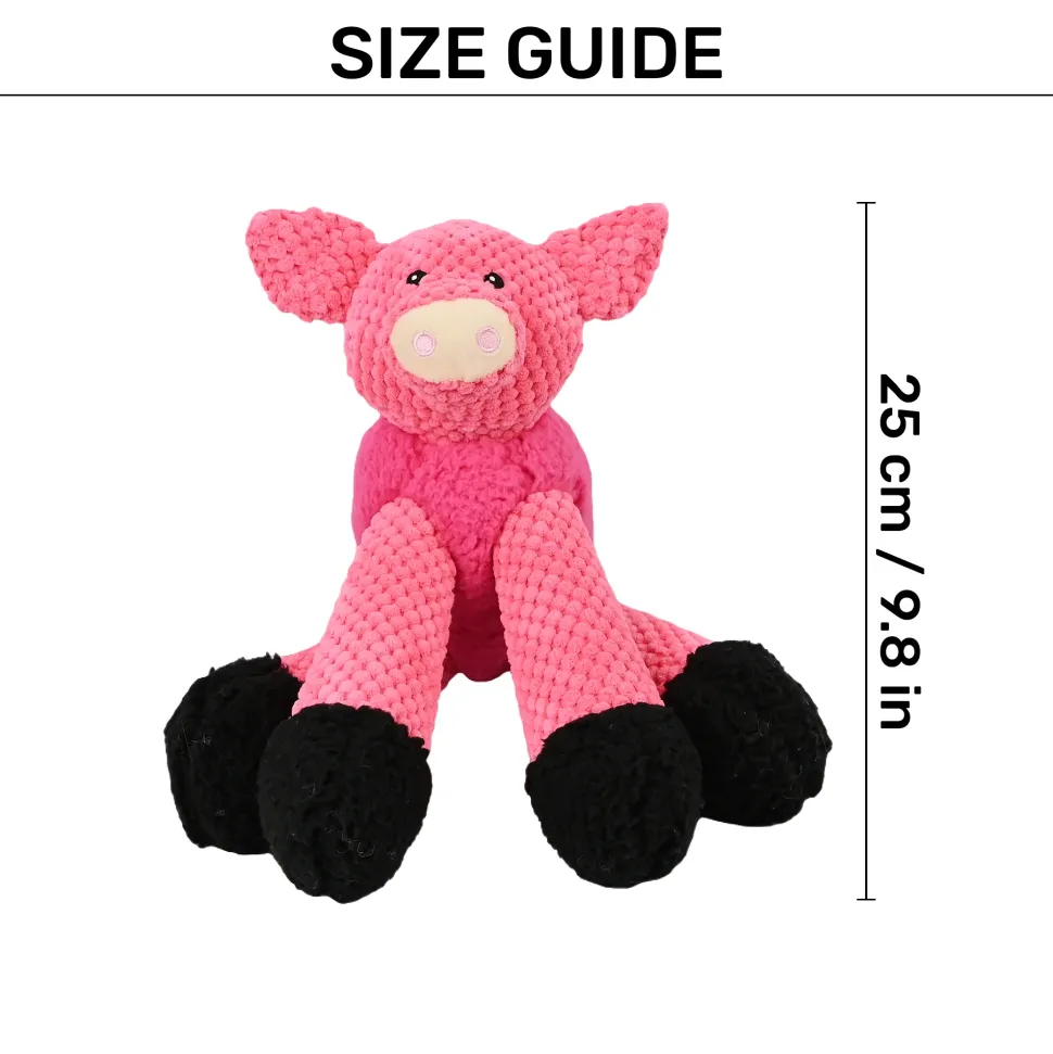 HUFT Piggy Long-Legs Plush Toy For Dog - Pink