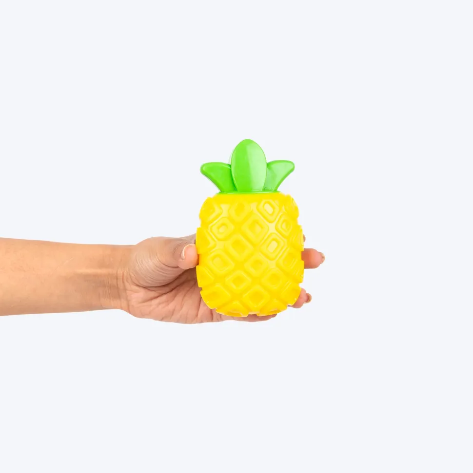 HUFT Pineapple Pop Chew Toy For Dog - Yellow
