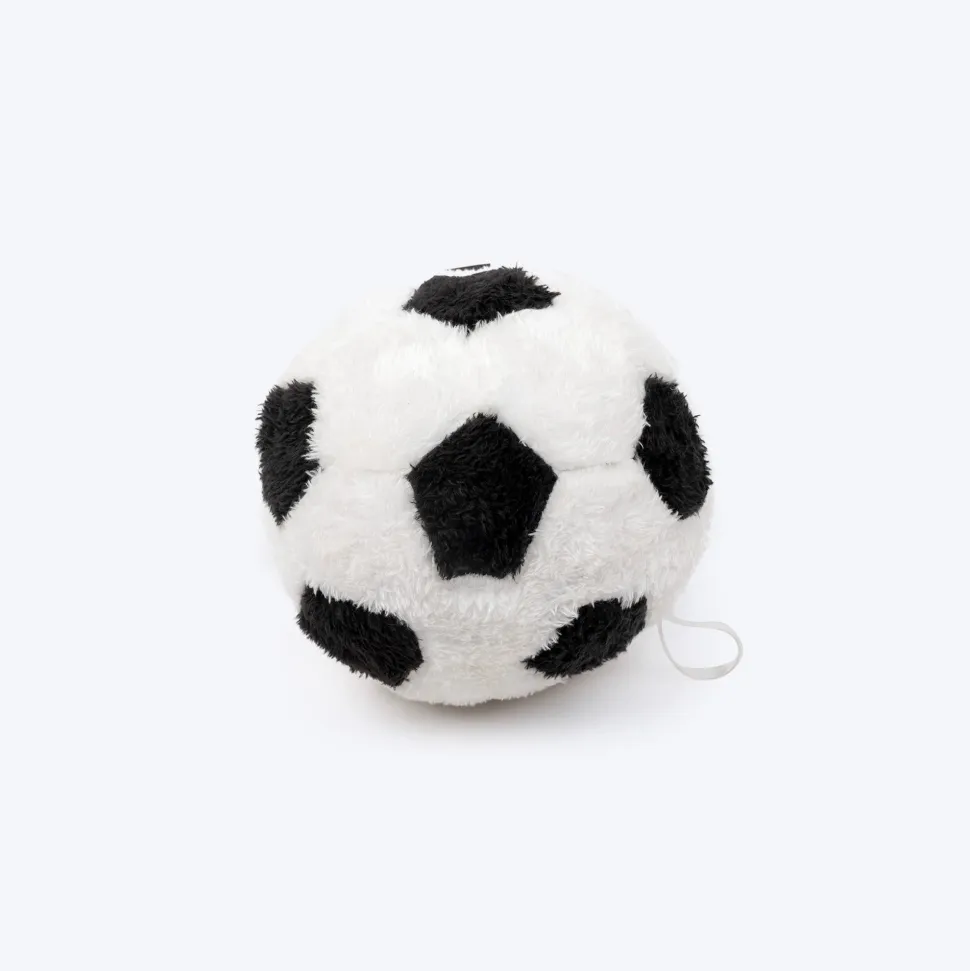 HUFT Plush Floofball With Squeaker For Dog - Black & White