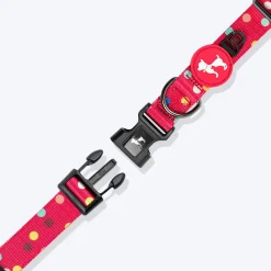 HUFT Polka Play Collar For Dog - Red