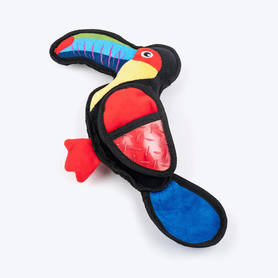 HUFT Polly The Parrot Plush Toy For Dog - Multicolor