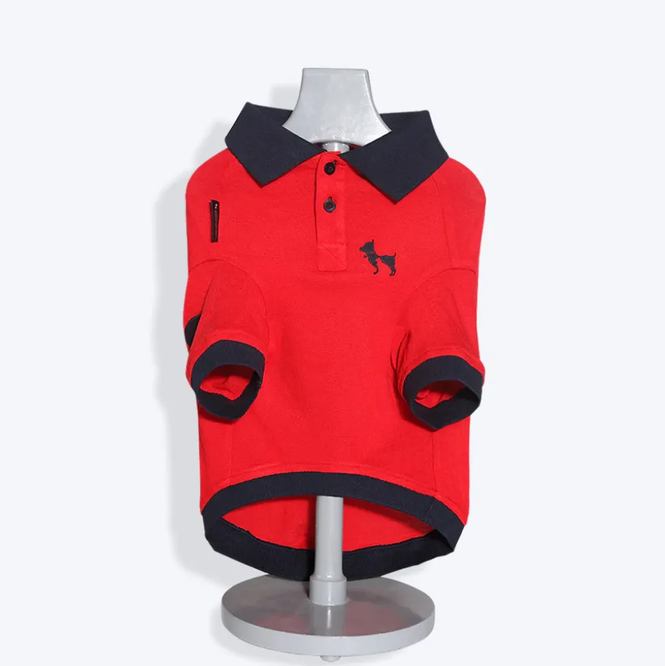 HUFT Polo T-Shirt For Dog - Red