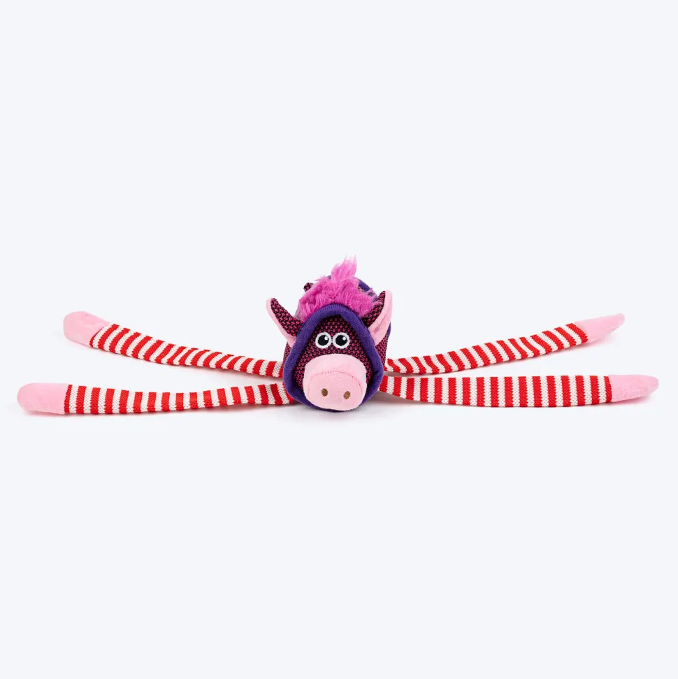 HUFT Pretty Piggie Plush Toy For Dog - Red & White