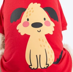 HUFT Pretty Pupper Printed T-Shirt For Dog - Red