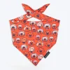 HUFT Pupper Parade Knot Bandana For Dog - Orange
