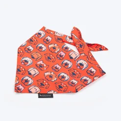 HUFT Pupper Parade Knot Bandana For Dog - Orange