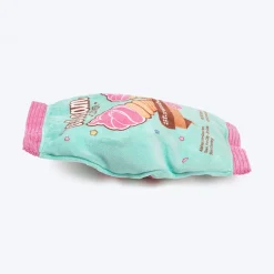 HUFT Pupscoop Crinkly Toy For Dog - Light Turquoise & Pink