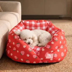 HUFT Purrfect Perch Bed For Cat & Puppy - Red and Pink