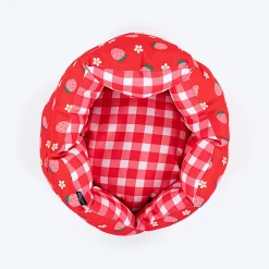 HUFT Purrfect Perch Bed For Cat & Puppy - Red and Pink