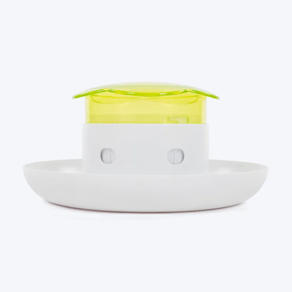 HUFT Push Push Yum! Treat Dispensing Interactive Toy For Dog - White & Green