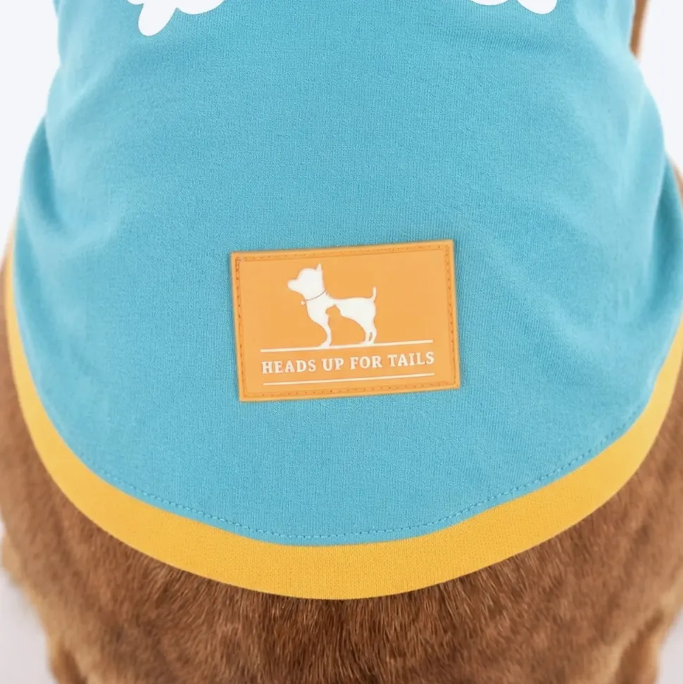 HUFT Rainbow Happiness Printed T-Shirt For Dog - Sky Blue