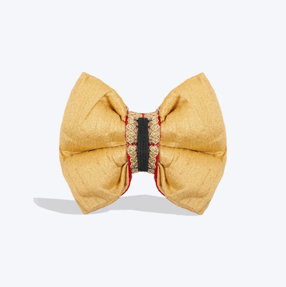 HUFT Rajwada Chevron Bow Tie For Dog - Red