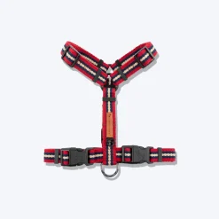 HUFT Retro Vibes Dog H-Harness - Maroon & Navy