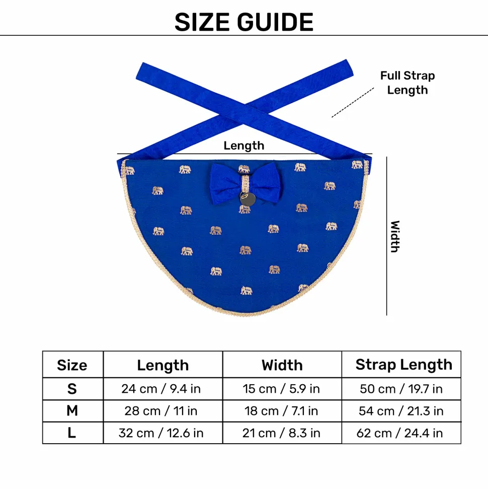 HUFT Royal Elephant Bandana For Dog - Royal Blue