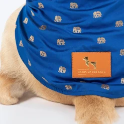 HUFT Royal Elephant Brocade Kurta For Dog & Cat - Navy Blue