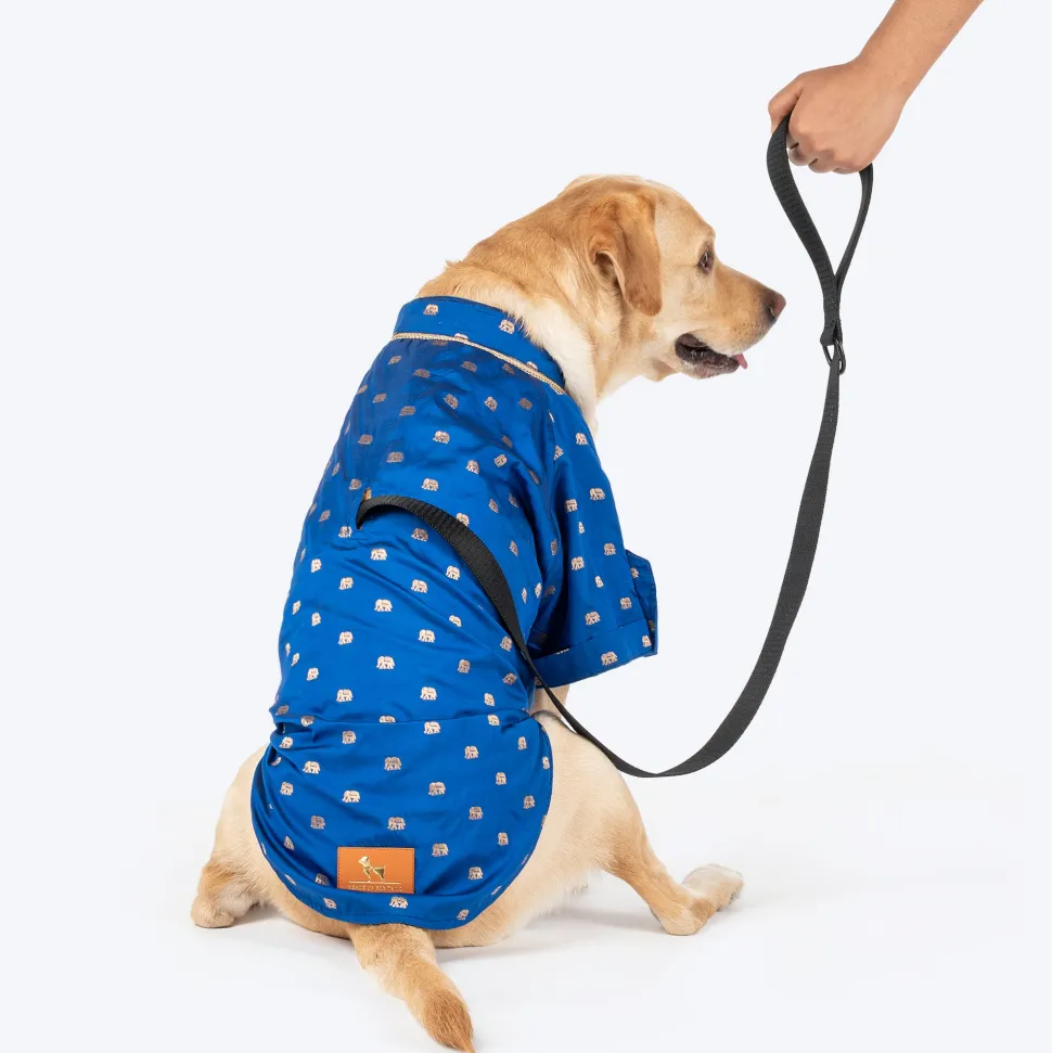 HUFT Royal Elephant Brocade Kurta For Dog & Cat - Navy Blue