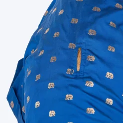 HUFT Royal Elephant Brocade Kurta For Dog & Cat - Navy Blue