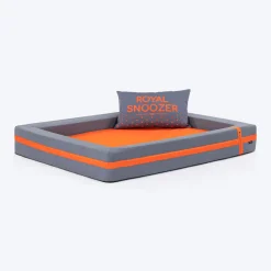 HUFT Royal Snooze Bed for Dog - Grey & Orange