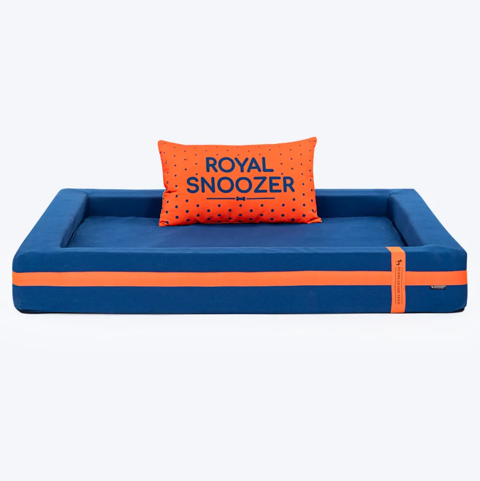 HUFT Royal Snooze Bed for Dog - Navy
