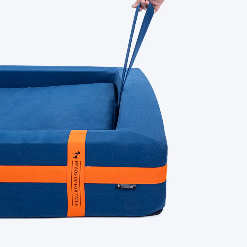 HUFT Royal Snooze Bed for Dog - Navy