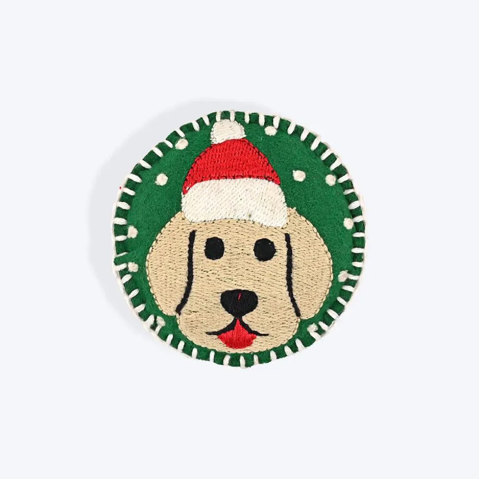 HUFT Santa Furry Dog Collar Insert (Green)