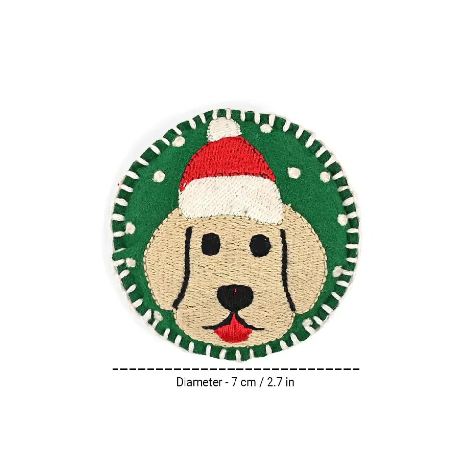 HUFT Santa Furry Dog Collar Insert (Green)