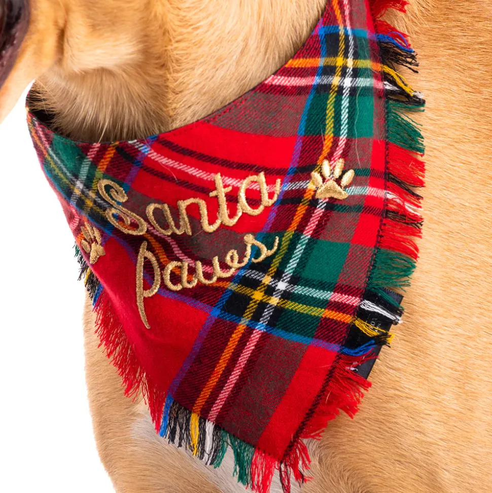 HUFT Santa Paws In Town Dog Bandana (Red and Green)
