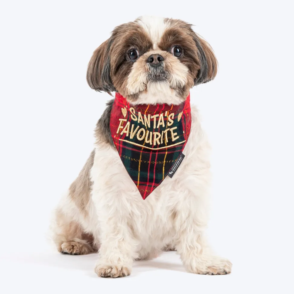 HUFT Santa's Favourite Bandana For Dog - Red
