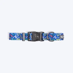 HUFT Scribble Dribble Collar For Dog - Blue