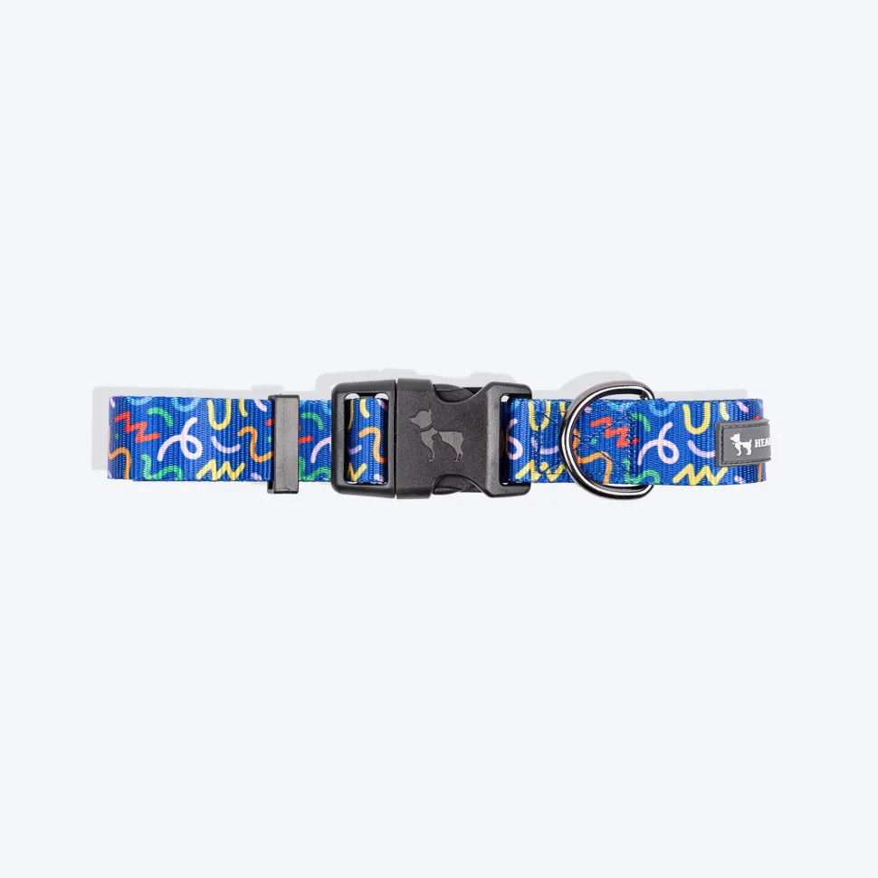 HUFT Scribble Dribble Collar For Dog - Blue