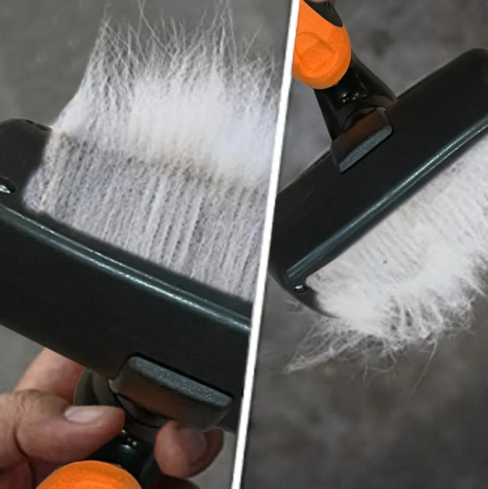 HUFT Self Cleaning Slicker Brush for Dogs - Orange