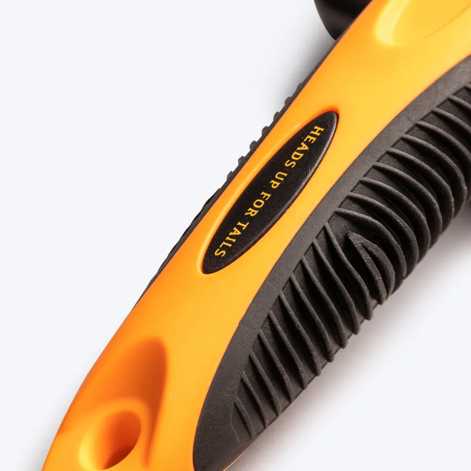 HUFT Self Cleaning Slicker Brush for Dogs - Orange